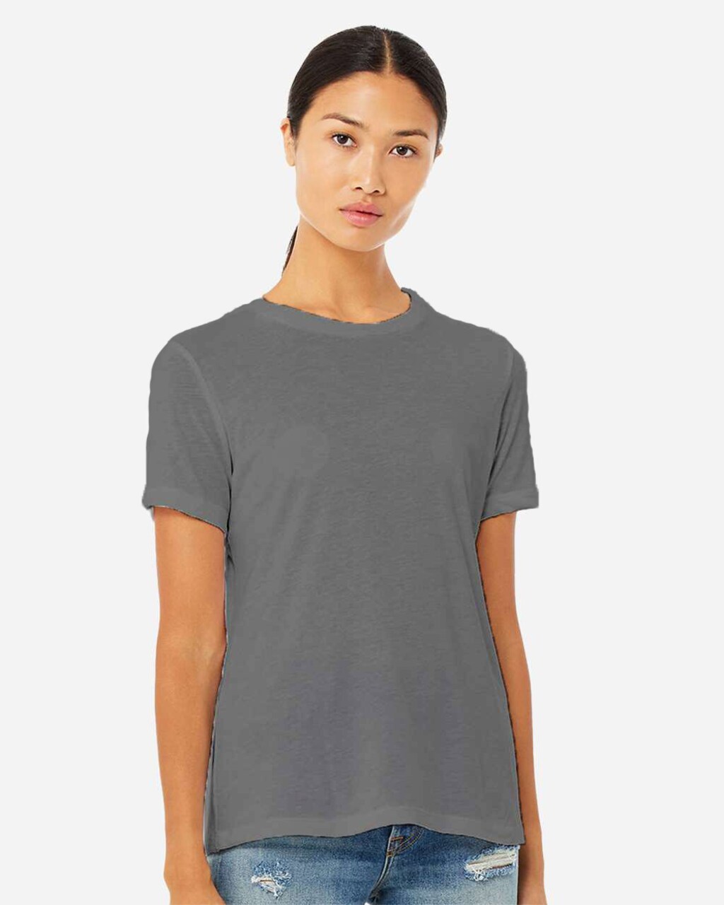 BELLA + CANVAS Women’s Relaxed Fit Crew Neck Short Sleeve Triblend Tee for Printing & Summer Wear